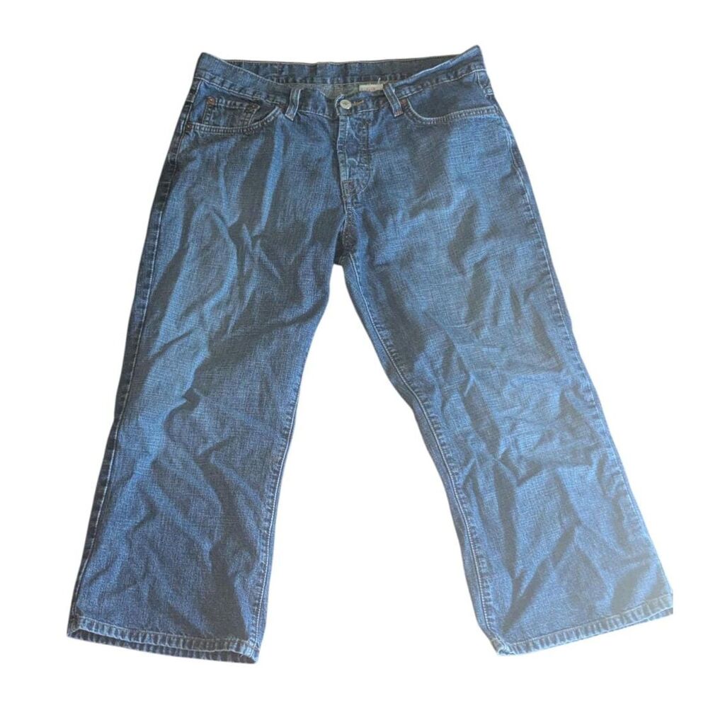VINTAGE Lucky Brand Dungarees Crop Jeans 10/30 Y2K Bootcut Made in USA Montesano